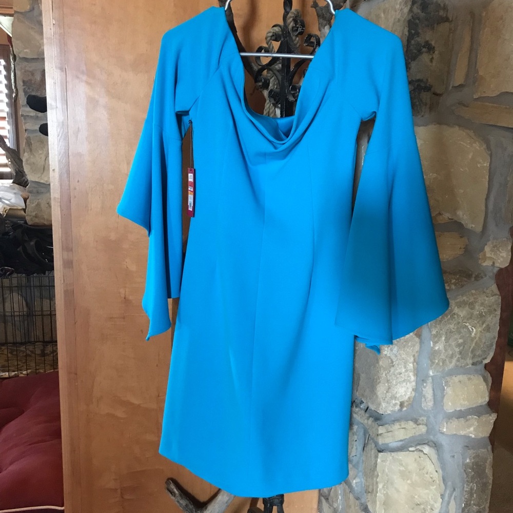 Vince Camuto Blue Off The Shoulder Dress